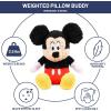 imageJay Franco Weighted Disney Mickey Mouse Fuzzy Plush Pillow Buddy  25 lbs Super Soft Stuffed Pillow  15 Inches