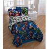 imageMarvel Avengers Heroic Age BlueWhite 3 Piece Twin Sheet Set with Captain America Thor Ironman ampamp Hulk