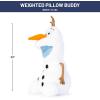 imageWeighted Disney Frozen Olaf Fuzzy Plush Pillow Buddy  25 lbs Super Soft Stuffed Pillow 20 Inches