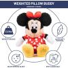 imageWeighted Disney Minnie Mouse Fuzzy Plush Pillow Buddy  25 lbs Super Soft Stuffed Pillow 17 Inches