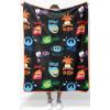 imageDisney Pixar Inside Out Plush Throw Blanket  Measures 40 x 50 Inches  Black Super Soft Lightweight Fleece Bedding