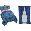 imageJay Franco Marvel Spiderman Spidey Faces Full Bed Set and Spidey Daze Drapes Bundle