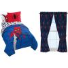 imageJay Franco Marvel Spiderman Webtastic Full Bed Set and Saving The Day Drapes Bundle