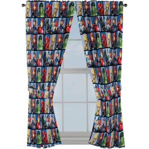 imageJay Franco Marvel Avengers Team 63quot inch Drapes 4 Piece Set  Beautiful Room Dcor ampamp Easy Set up  Window Curtains Include 2 Panels ampamp 2 Tiebacks Official Marvel ProductMulti  Avengers