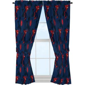 imageJay Franco Marvel Avengers Team 63quot inch Drapes 4 Piece Set  Beautiful Room Dcor ampamp Easy Set up  Window Curtains Include 2 Panels ampamp 2 Tiebacks Official Marvel ProductBlue  Spiderman
