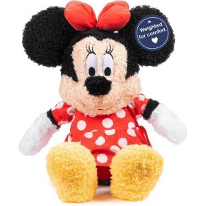 imageWeighted Disney Minnie Mouse Fuzzy Plush Pillow Buddy  25 lbs Super Soft Stuffed Pillow 17 Inches