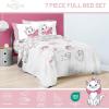 imageDisney Aristocats Marie Full Size Satin Comforter Set  7 Piece Bedding Includes Sheet Set ampamp Pillow Covers  Super Soft Silky Cozy Bedding