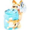 imageJay Franco Bingo Plush Mini Pillow Buddy ampamp 40 x 50 Inch Travel Throw Set  Kids Super Soft 2 Piece Bluey Blanket Set