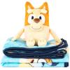 imageJay Franco Bingo Plush Mini Pillow Buddy ampamp 40 x 50 Inch Travel Throw Set  Kids Super Soft 2 Piece Bluey Blanket Set