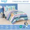 imageJay Franco Bluey Full Size Comforter Set  7 Piece Bedding Includes Sheet Set ampamp Pillow Covers  Super Soft Cozy Striped Bedding