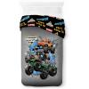 imageJay Franco Duvet Cover Set  3 Piece Comforter Cover and Sham Set Super Soft Cozy Kids Bedding Insert Not Included Grey  Teenage Mutant Ninja Turtles TwinGrey  Monster Jam