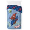 imageJay Franco Duvet Cover Set  3 Piece Comforter Cover and Sham Set Super Soft Cozy Kids Bedding Insert Not Included Grey  Teenage Mutant Ninja Turtles TwinBlue  Spiderman