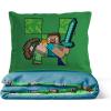 imageJay Franco Duvet Cover Set  3 Piece Comforter Cover and Sham Set Super Soft Cozy Kids Bedding Insert Not Included Grey  Teenage Mutant Ninja Turtles TwinBlue  Minecraft