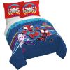 imageJay Franco Duvet Cover Set  3 Piece Comforter Cover and Sham Set Super Soft Cozy Kids Bedding Insert Not Included Grey  Teenage Mutant Ninja Turtles TwinBlue  Spidey  Friends