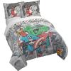 imageJay Franco Duvet Cover Set  3 Piece Comforter Cover and Sham Set Super Soft Cozy Kids Bedding Insert Not Included Grey  Teenage Mutant Ninja Turtles TwinGrey  Marvel Comics