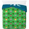 imageJay Franco Duvet Cover Set  3 Piece Comforter Cover and Sham Set Super Soft Cozy Kids Bedding Insert Not Included Grey  Teenage Mutant Ninja Turtles TwinBlue  Minecraft