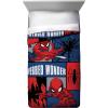 imageJay Franco Marvel Spiderman Webbed Wonder Twin Bed Set and Spidey Daze Drapes Bundle