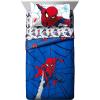 imageJay Franco Marvel Spiderman Webtastic Twin Bed Set and Spidey Daze Drapes Bundle