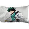 imageJay Franco My Hero Academia Queen Size Sheet Set  Super Soft 4 Piece Bedding Set  Anime Microfiber Sheets Includes Reversible Pillow Covers