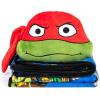 imageJay Franco Nickelodeon Teenage Mutant Ninja Turtles Mutant Mayhem Donatello Nogginz Set  40 x 50 Inch Blanket ampamp Plush Pillow Set Kids Super Soft 2 Piece SetRed  Raphael