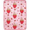 imageStrawberry Shortcake Pink Strawberries Galore Nogginz Set  40 x 50 Inch Blanket ampamp Pillow Kids Super Soft 2 Piece Set