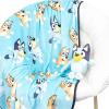 imageJay Franco Bluey Plush Mini Pillow Buddy ampamp 40 x 50 Inch Travel Throw Set  Kids Super Soft 2 Piece Blanket Set
