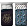 imageJay Franco Harry Potter Twin Sized Spellbound and Hogwarts is My Home Bed Set Bundle