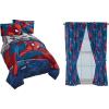 imageJay Franco Marvel Spiderman Burst Full Bed Set and Spidey Daze Drapes Bundle