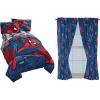 imageJay Franco Marvel Spiderman Burst Twin Bed Set and Spidey Daze Drapes Bundle