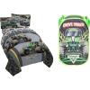 imageJay Franco Monster Jam MJ Life Twin Bed Set and Grave Digger Pop Up Hamper Bundle