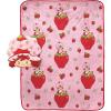 imageStrawberry Shortcake Pink Strawberries Galore Nogginz Set  40 x 50 Inch Blanket ampamp Pillow Kids Super Soft 2 Piece Set