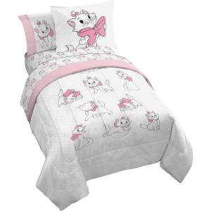imageDisney Aristocats Marie Full Size Satin Comforter Set  7 Piece Bedding Includes Sheet Set ampamp Pillow Covers  Super Soft Silky Cozy Bedding