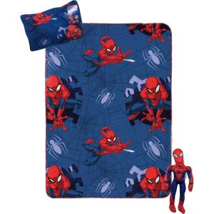 imageJay Franco Disney Minnie Mouse Travel Set  3 Piece Kids Travel Set Includes Blanket Pillow ampamp PlushBlue  Spiderman