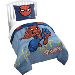 imageJay Franco Duvet Cover Set  3 Piece Comforter Cover and Sham Set Super Soft Cozy Kids Bedding Insert Not Included Grey  Teenage Mutant Ninja Turtles TwinBlue  Spiderman