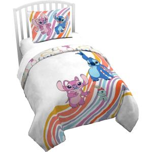 imageJay Franco Duvet Cover Set  3 Piece Comforter Cover and Sham Set Super Soft Cozy Kids Bedding Insert Not Included Grey  Teenage Mutant Ninja Turtles TwinWhite  Lilo and Stitch