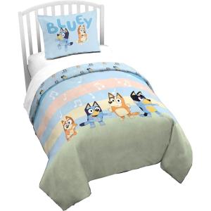 imageJay Franco Duvet Cover Set  3 Piece Comforter Cover and Sham Set Super Soft Cozy Kids Bedding Insert Not Included Grey  Teenage Mutant Ninja Turtles TwinMulti  Bluey