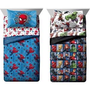 imageJay Franco Spiderman Spidey Faces and Avengers Team 8 Piece Twin Bed Set Bundle