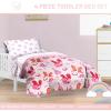 imageCowgirl Boots ampamp Bows Comforter Set for Toddler Bed Frame  4 Piece Bedding Includes Sheet Set Pillow Covers  Super Soft Cozy Pink Disco Bedding