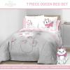imageDisney Aristocats Marie Queen Size Satin Comforter Set  7 Piece Bedding Includes Sheet Set ampamp Pillow Covers  Super Soft Silky Cozy Bedding