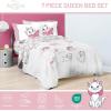 imageDisney Aristocats Marie Queen Size Satin Comforter Set  7 Piece Bedding Includes Sheet Set ampamp Pillow Covers  Super Soft Silky Cozy Bedding