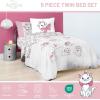 imageDisney Aristocats Marie Twin Size Satin Comforter Set  5 Piece Bedding Includes Sheet Set ampamp Pillow Covers  Super Soft Silky Cozy Bedding