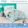 imageJay Franco Bluey Queen Size Comforter Set  7 Piece Bedding Includes Sheet Set ampamp Pillow Covers  Super Soft Cozy Light Blue Bedding