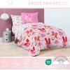 imageJay Franco Cowgirl Boots ampamp Pink Bows Twin Comforter Set  5 Piece Bedding Includes Sheet Set ampamp Pillow Covers  Super Soft Cozy Pink Disco Bedding
