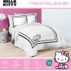 imageJay Franco Sanrio Hello Kitty Full Size Comforter Set 7 Piece Black ampamp White Bedding Includes Sheet Set ampamp Pillow Covers  Super Soft Cozy Kawaii Bedding