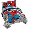 imageMarvel Spiderman Spidey VS 5 Piece Twin Size Bed Set  Includes Comforter ampamp Sheet Set Bedding  Super Soft Fade Resistant Microfiber Official ProductGrey  Spiderman