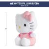 imageWeighted Hello Kitty Fuzzy Plush Pillow Buddy  25 lbs Super Soft Stuffed Pillow 13 inches