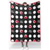 imageEmily in Paris Plush Throw Blanket  Measures 40 x 50 Inches  Black and White Polka Dot Super Soft Lightweight Fleece Bedding
