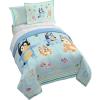 imageJay Franco Bluey Full Size Comforter Set  7 Piece Bedding Includes Sheet Set ampamp Pillow Covers  Super Soft Cozy Light Blue Bedding