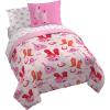 imageJay Franco Cowgirl Boots ampamp Bows Queen Comforter Set  7 Piece Bedding Includes Sheet Set ampamp Pillow Covers  Super Soft Cozy Pink Disco Bedding