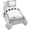 imageJay Franco Sanrio Hello Kitty Full Size Comforter Set 7 Piece Black ampamp White Bedding Includes Sheet Set ampamp Pillow Covers  Super Soft Cozy Kawaii Bedding